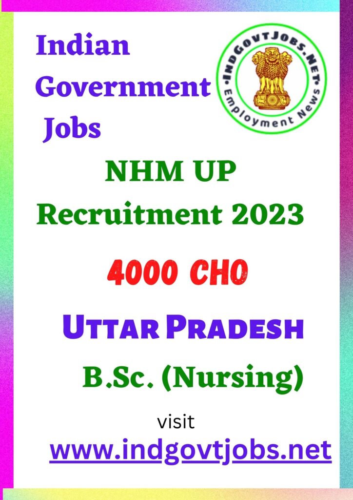 NHM UP Recruitment 2022 – 4000 CHO Apply online