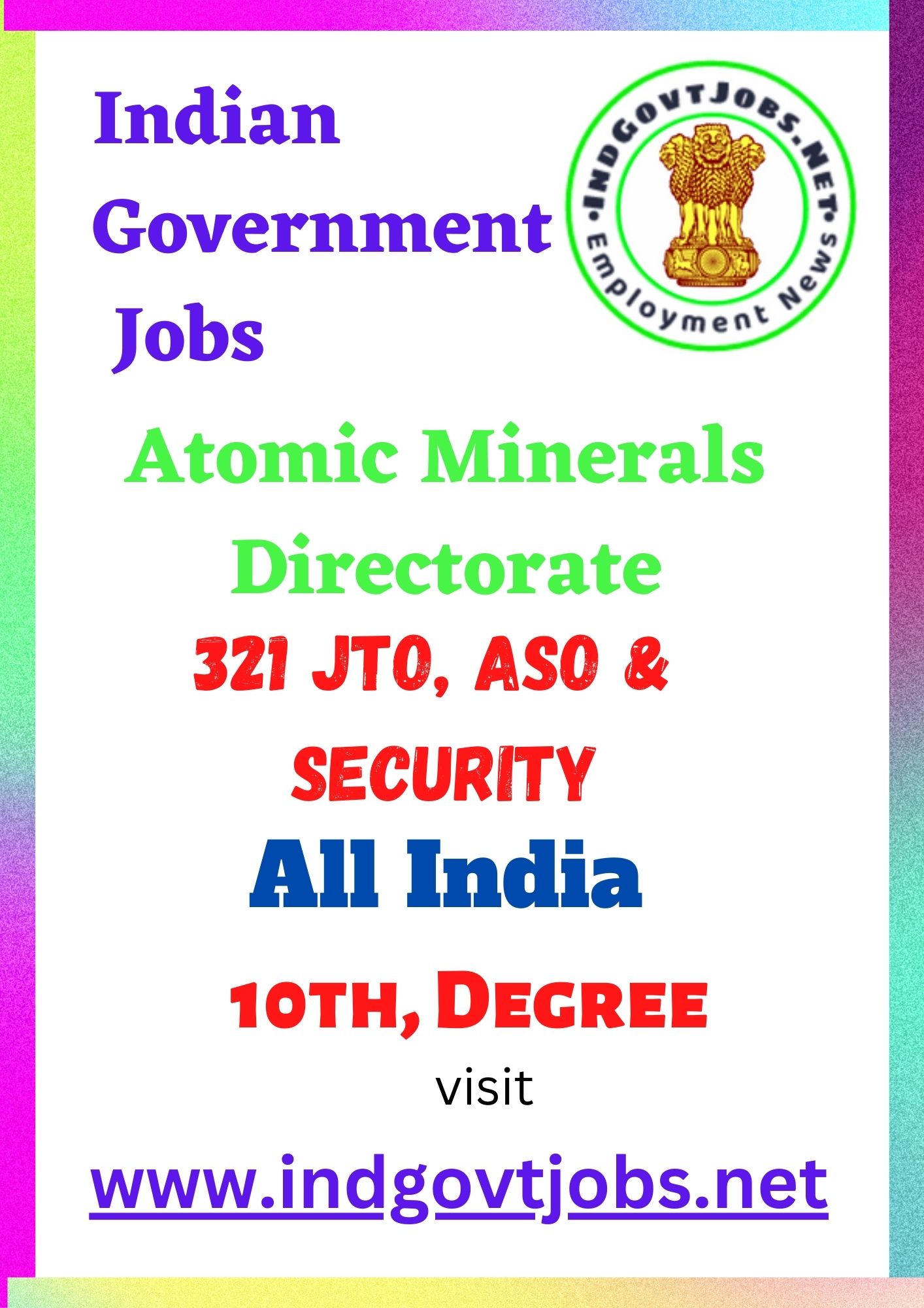 AMD Recruitment 2022 - 321 JTO, ASO & Security