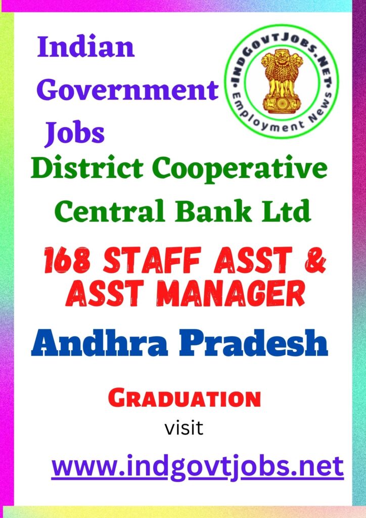 DCCB AP Recruitment - 168 Staff Asst & Asst Manager Best Job Vacancy 2022