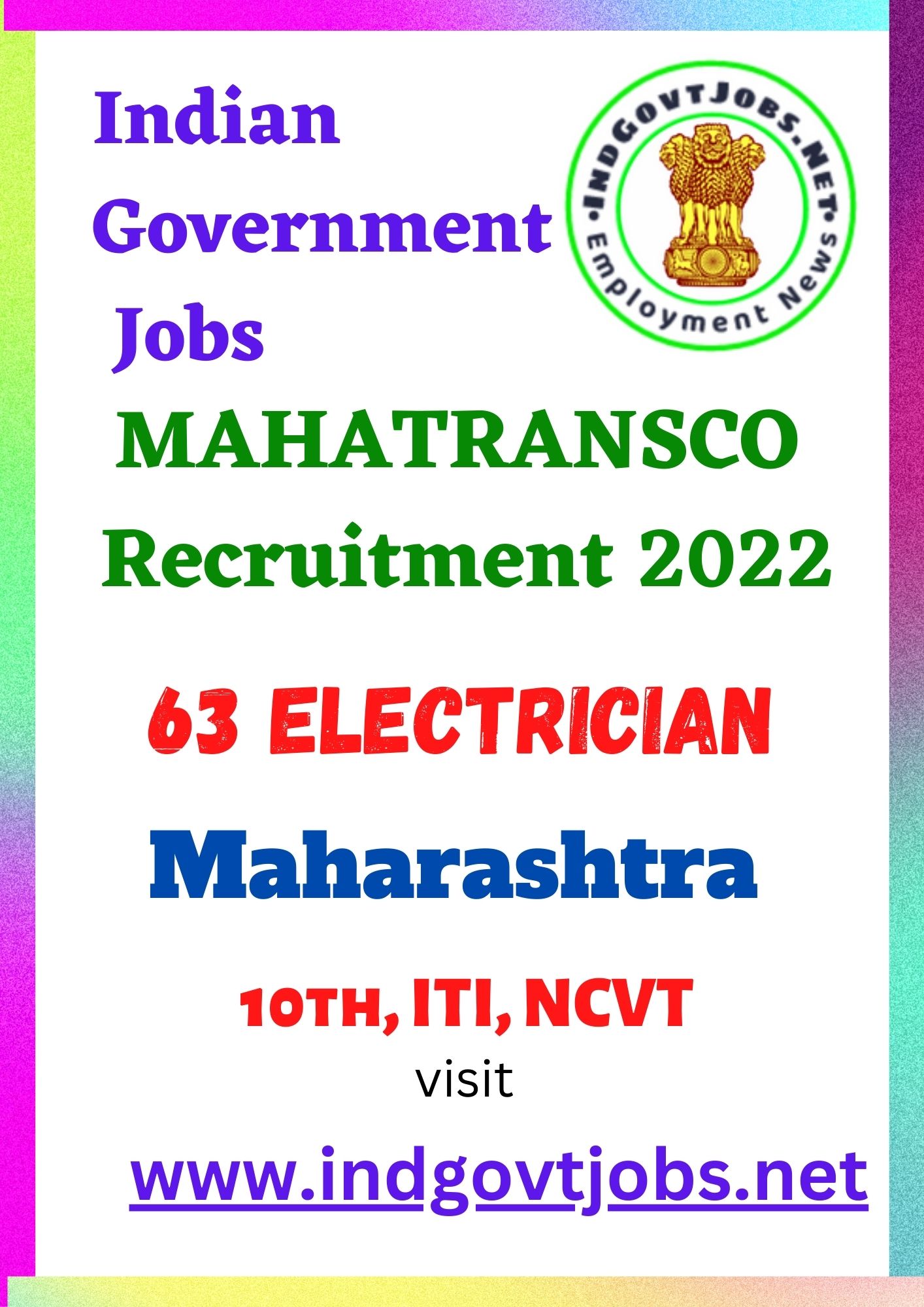 MAHATRANSCO Recruitment - 63 Electrician Best Job Vacancy 2022