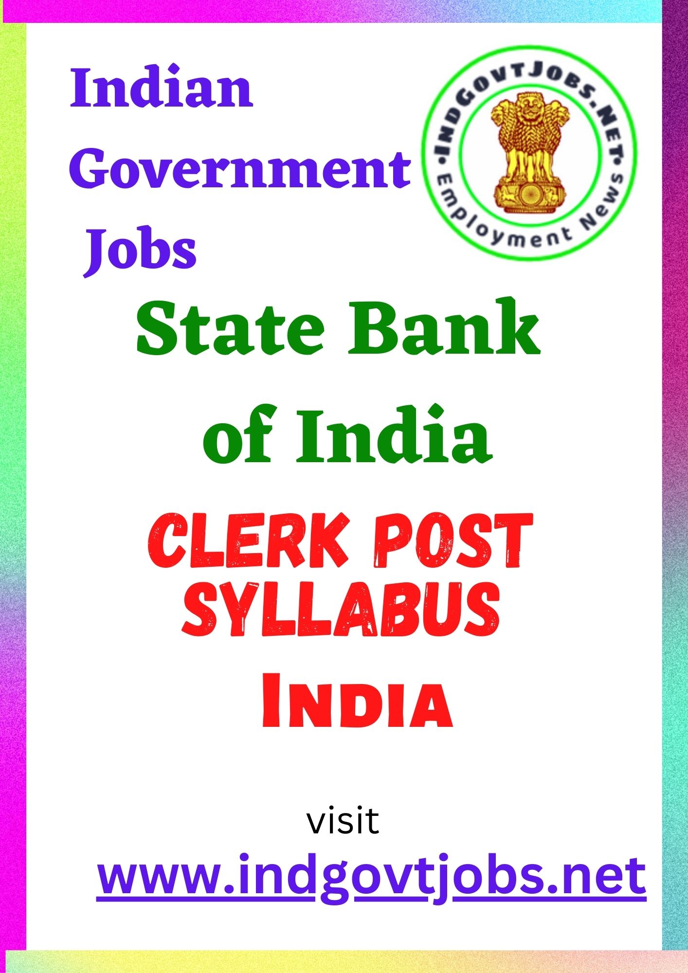 State Bank of India Clerk Post Syllabus