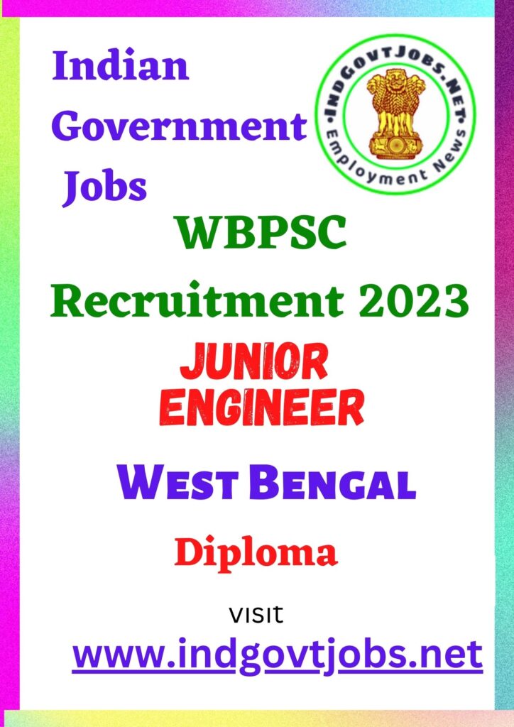 WBPSC Best Job Vacancy 2022 - Junior Engineer Recruitment