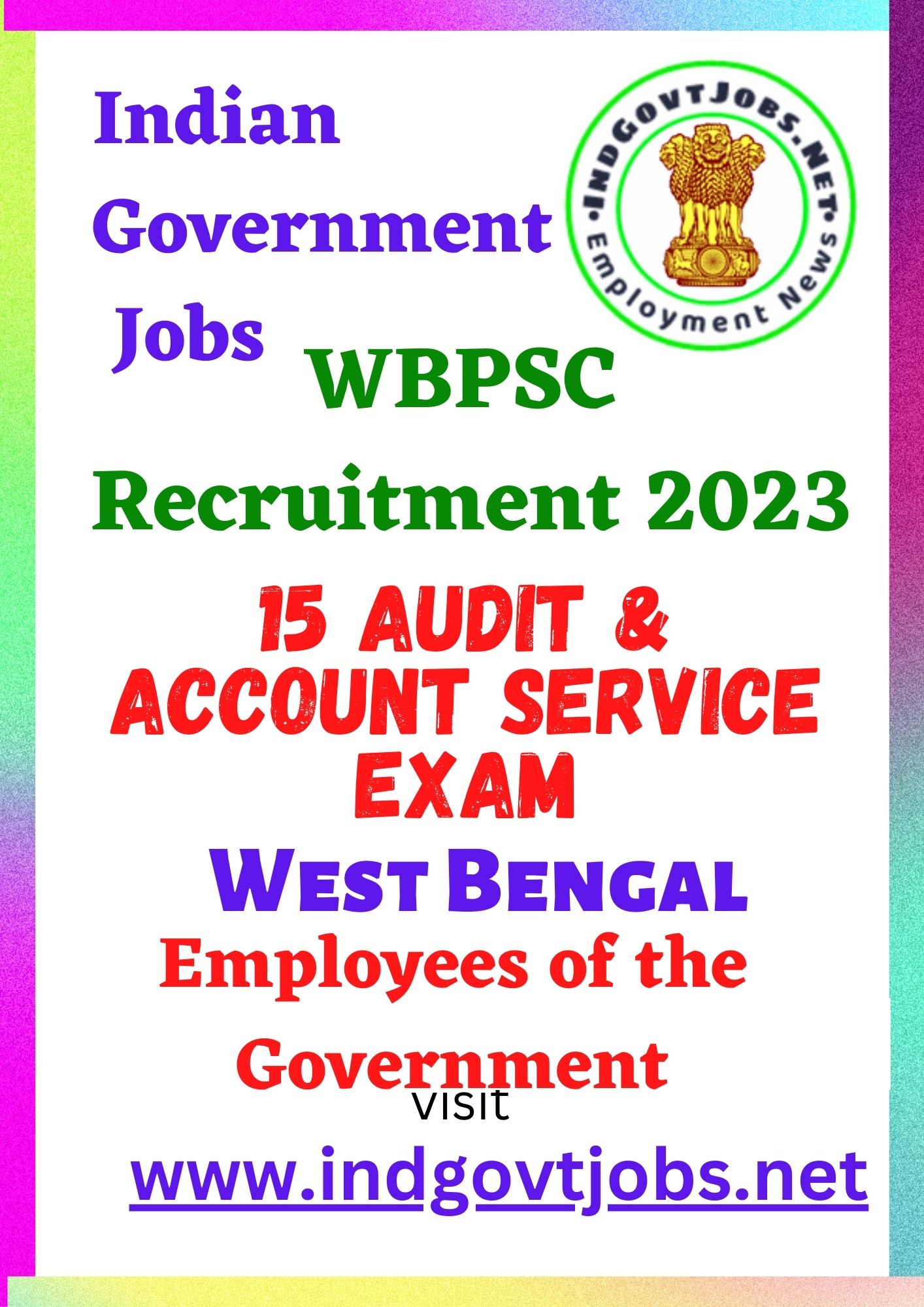 WBPSC Recruitment - 15 Audit & Account Service Exam Best Job Vacancy 2023