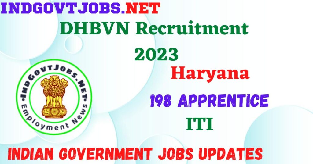 DHBVN Recruitment 2023 - 198 Apprentice Apply Online Best Indian Government Jobs