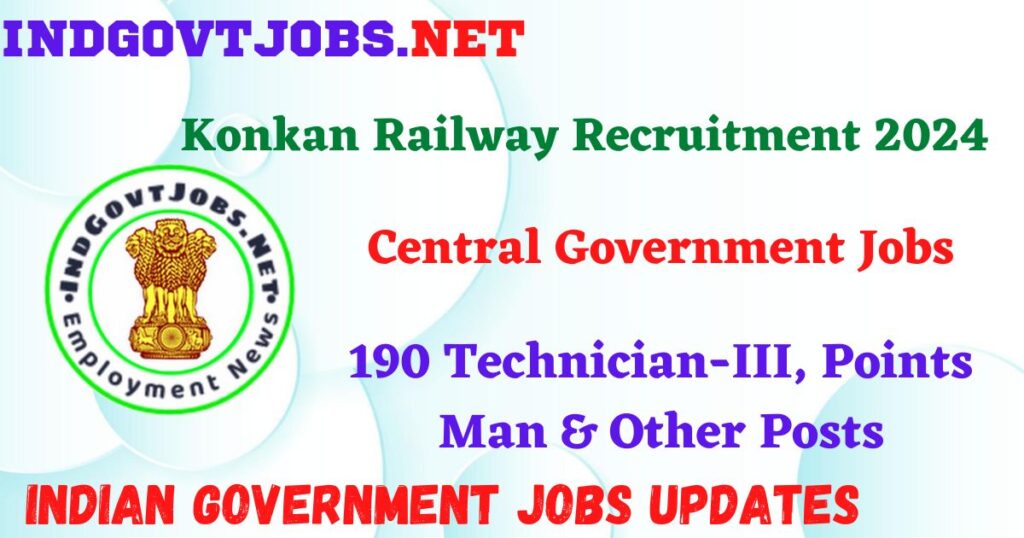 Konkan Railway Recruitment 2024 
