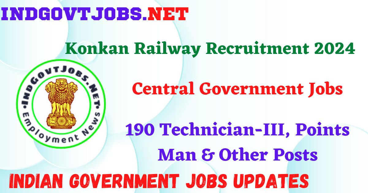Konkan Railway Recruitment 2024