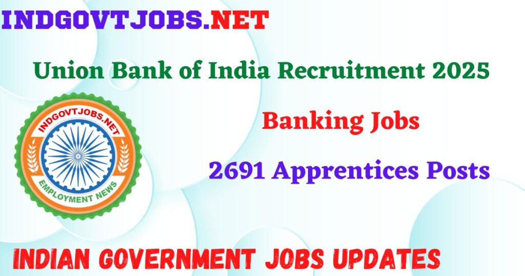 Union Bank of India Recruitment 2025 – 2691 Apprentices Posts IndGovtjobs