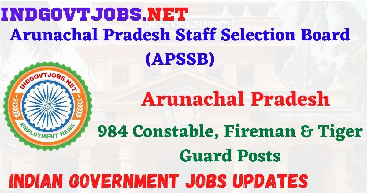 IRB GD Recruitment 2026 – 984 Constable, Fireman & Tiger Guard Posts IndGovtjobs